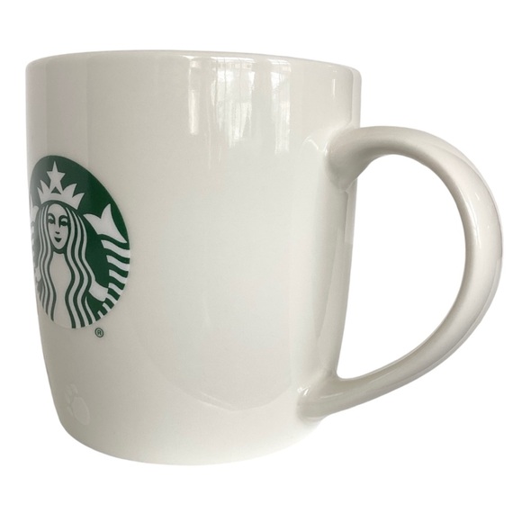 Starbucks Paw Print Coffee Tea Mug White With Green Mermaid - Picture 3 of 15